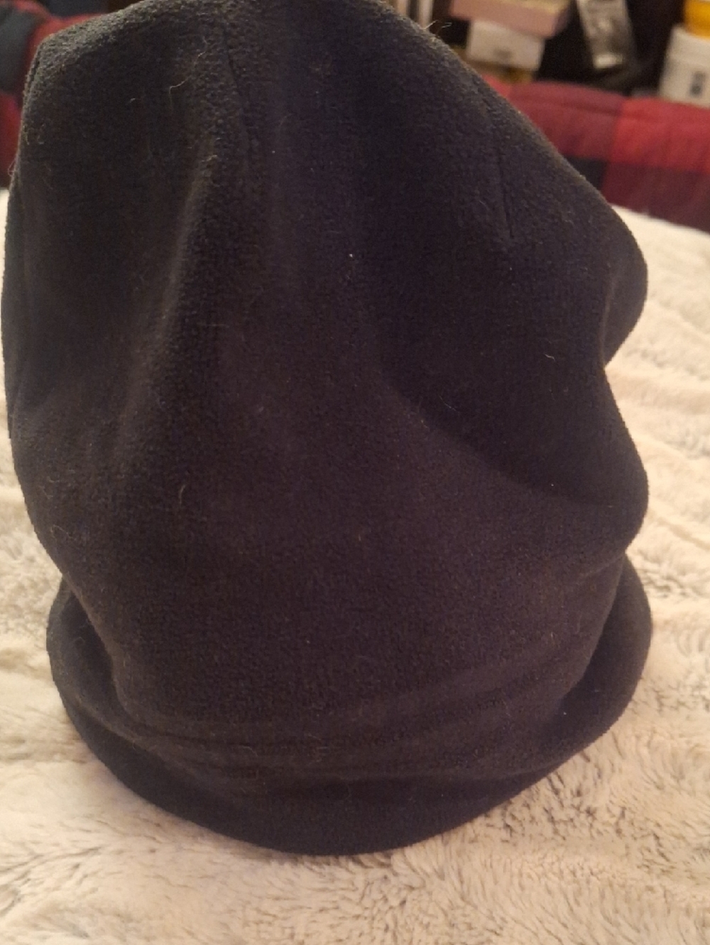 adidas Black Fleece Hat with White Logo - Picture 2 of 5